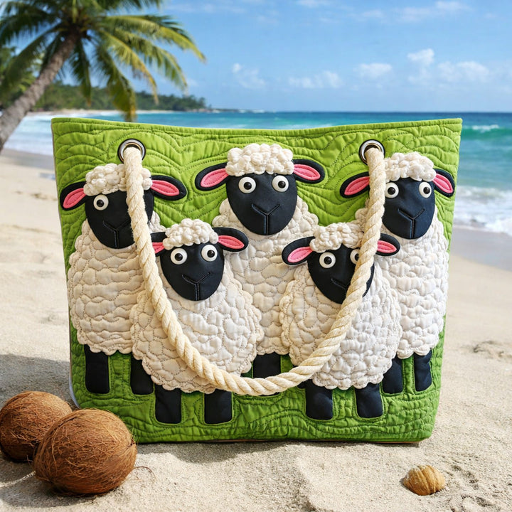 Bolso de Playa Hecho a Mano | Cielo de Ovejas
