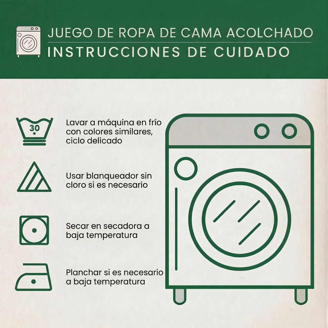 Juego de cama acolchado de 3 piezas - Granja Feliz