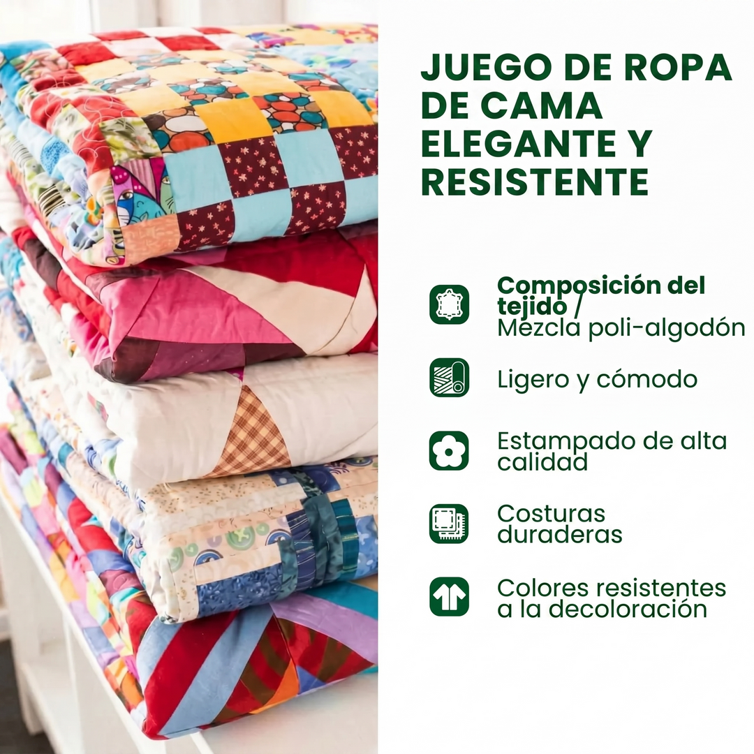 Juego de cama acolchado de 3 piezas - Senderos Salvajes
